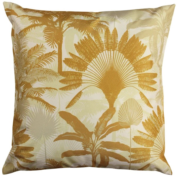 Evans Lichfield Palm Tree Outdoor Cushion Cover One Size Ockra Ochre Yellow One Size