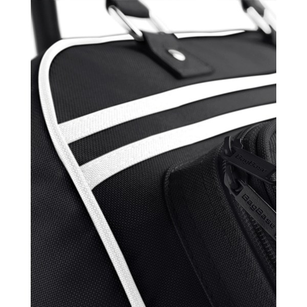 Bagbase Retro Bowling Bag (23 liter) One Size Svart/Vit Black/White One Size