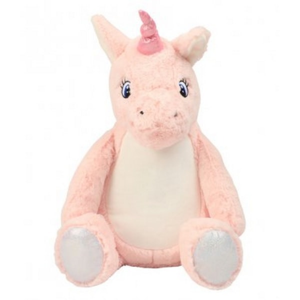 Mumbles Pink Zippie Unicorn Soft Toy One Size Pink Pink One Size
