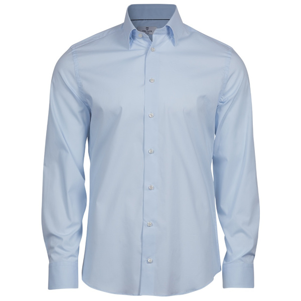 Tee Jays Herr Lyxig Stretch Långärmad Skjorta M Ljusblå Light Blue M