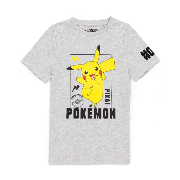 Pokemon barn/barn Pikachu T-shirt 9-10 år grå Grey 9-10 Years