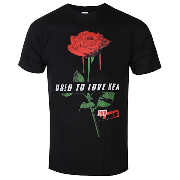 Guns N Roses Unisex Adult Used To Love Her Rose T-Shirt S Svart Black S