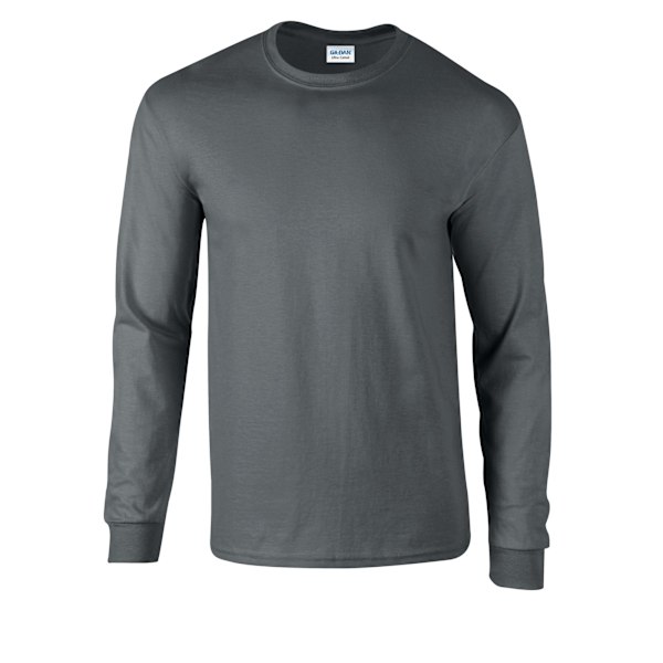 Gildan Unisex Adult Ultra Plain Cotton Long-Sleeved T-Shirt L C Charcoal L