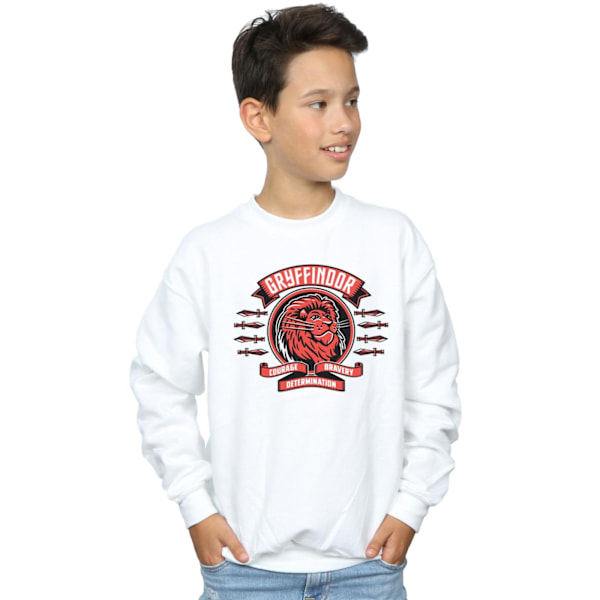 Harry Potter Pojkar Gryffindor Toon Crest Sweatshirt 9-11 År W White 9-11 Years