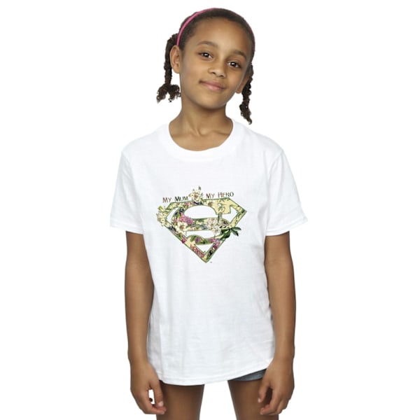 DC Comics Girls Superman My Mum My Hero Bomull T-shirt 3-4 år White 3-4 Years