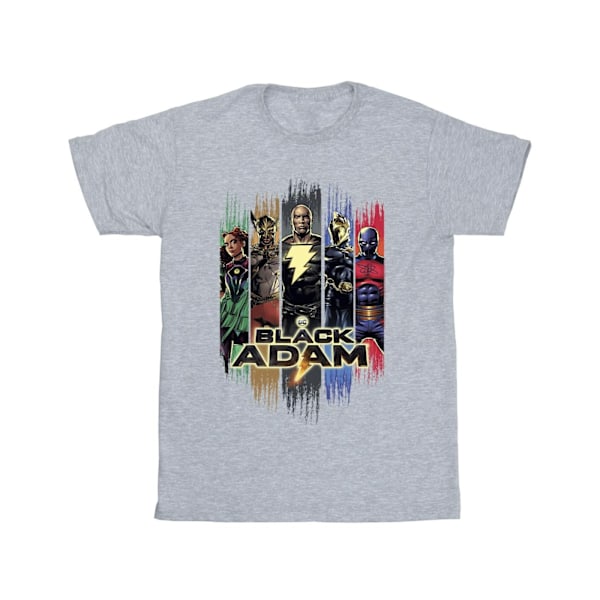 DC Comics Boys Black Adam JSA Komplett Grupp T-shirt 7-8 år Sports Grey 7-8 Years