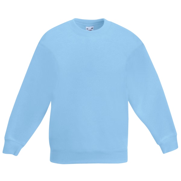 Fruit Of The Loom Barn Kids Unisex Classic 80/20 Set-In Sweatshirt 1 Sky Blue 12-13