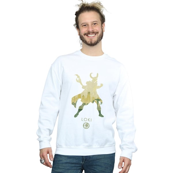 Marvel Herr Loki Silhouette Sweatshirt 3XL Vit White 3XL