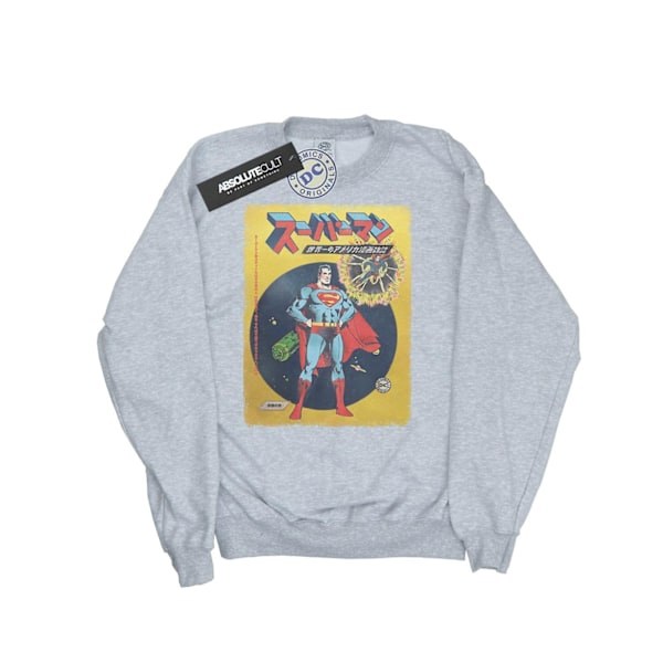 DC Comics Dam/Kvinnor Superman International Cover Sweatshirt Heather Grey XXL