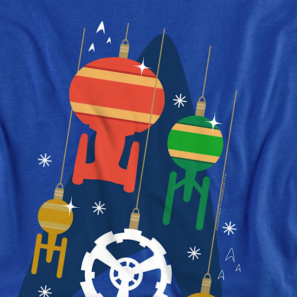 Star Trek Unisex Vuxen Rymdskepp Julgranskula Jultröja M Royal Blue M