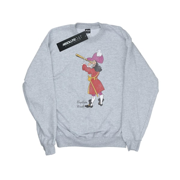 Disney Dam/Damer Classic Captain Hook Sweatshirt M Heather Heather Grey M