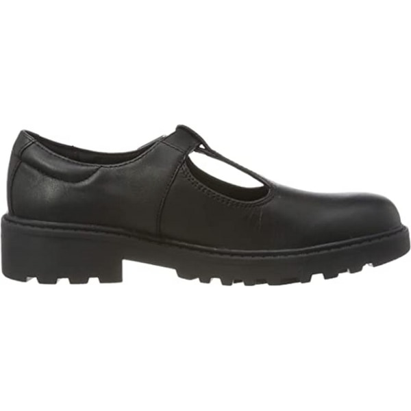 Geox J Casey G. E Läderskolskor för flickor 1.5 UK Svart Black 1.5 UK