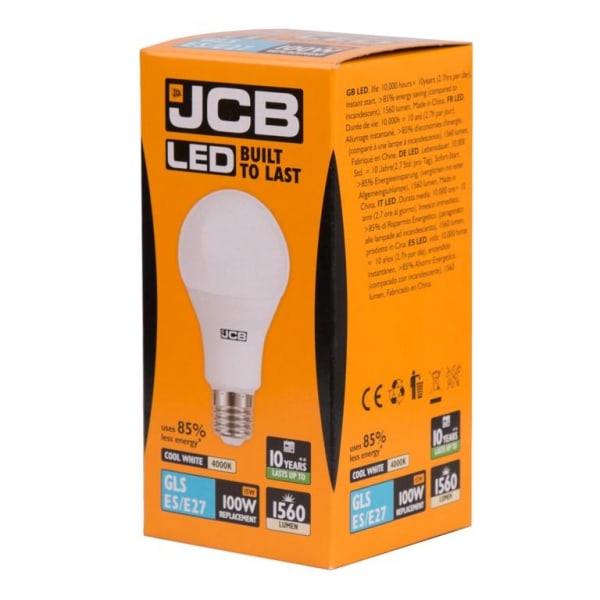 JCB LED A70 E27 Glödlampa 15w Cool White Cool White 15w