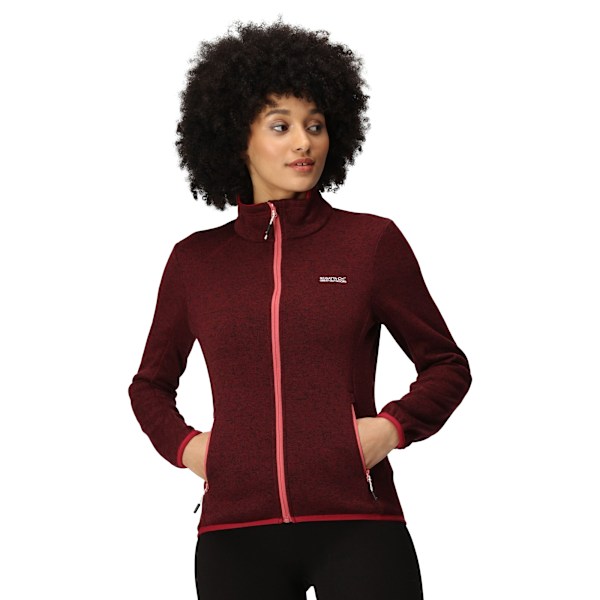 Regatta Dam/Kvinnor Newhill Marl Full Zip Fleecejacka 14 UK Burgundy/Rumba Red 14 UK