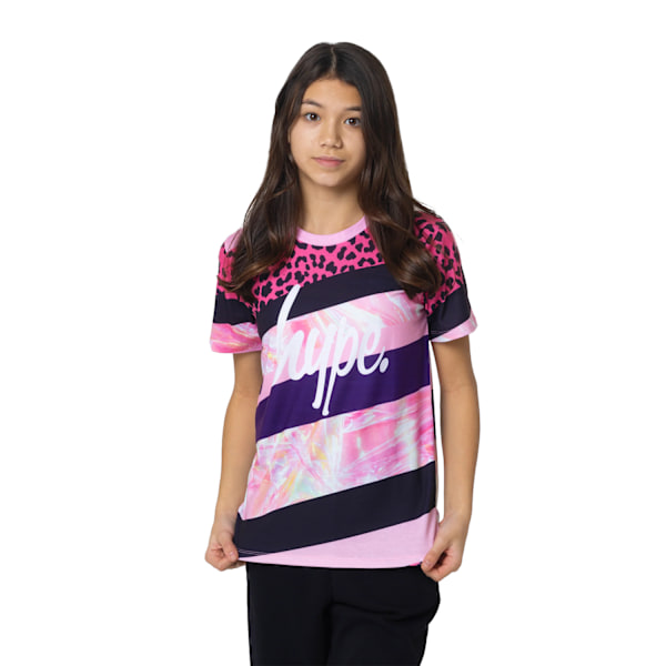 Hype Girls Stripe T-Shirt 13 år Mörkrosa Dark Pink 13 Years