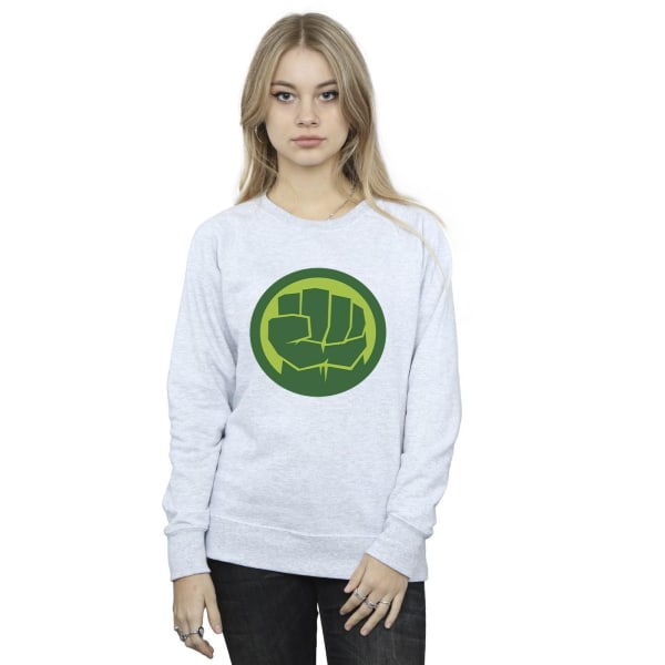 Marvel Dam/Ladies Hulk Chest Logo Sweatshirt L Sports Grey Sports Grey L