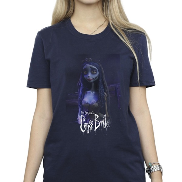 Corpse Bride Dam/Damer Emily Poster Bomull Boyfriend T-Shir Navy Blue L