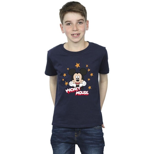 Disney Boys Mickey Mouse Stars T-Shirt 5-6 år Marinblå Navy Blue 5-6 Years