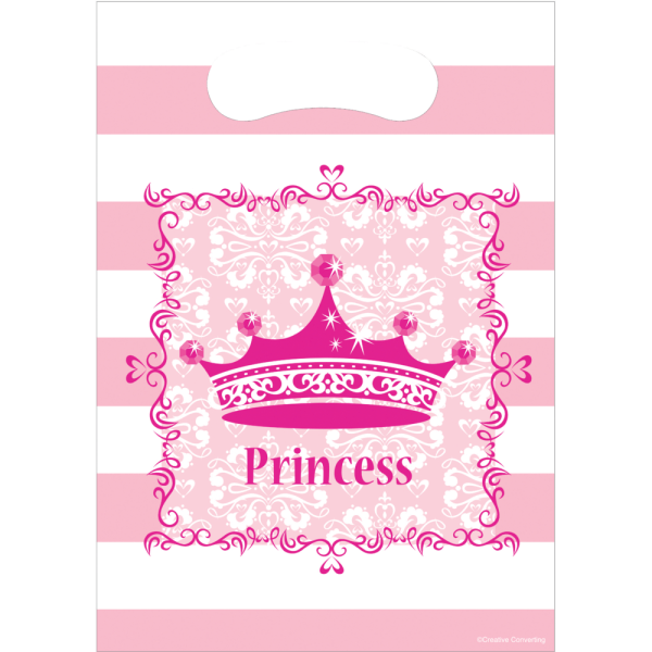 Creative Converting Princess Royalty-festväskor (paket med 8) En Pink/White One Size