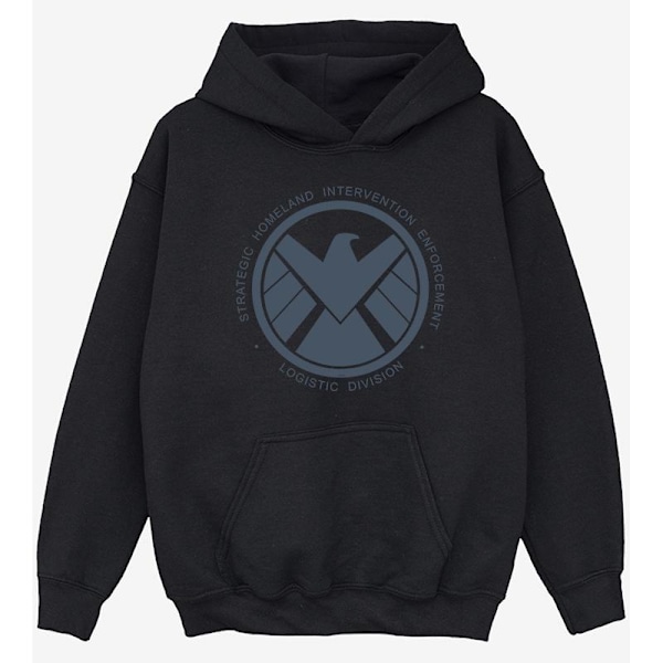 Agents Of Shield Pojkar Logistikavdelningen Hoodie 7-8 År Svart Black 7-8 Years