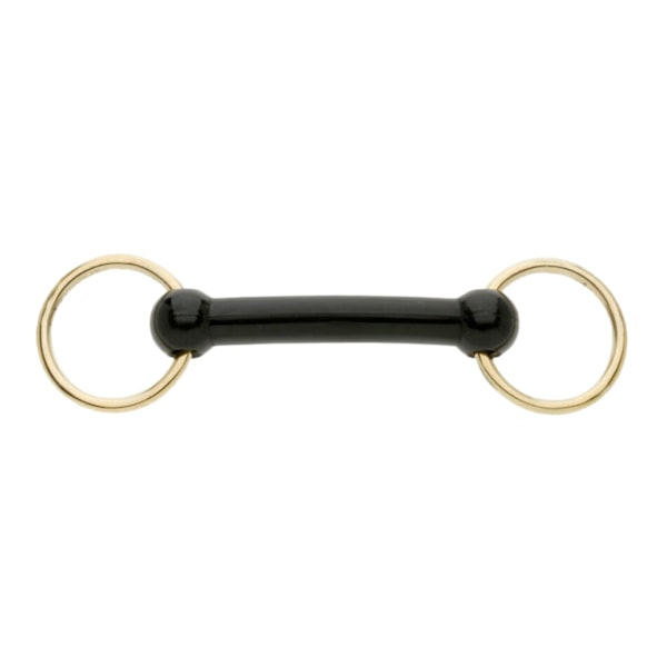 Lorina Nylon Mullen Mouth Brass Ring Bradoon 3in Brass/Svart Brass/Black 3in