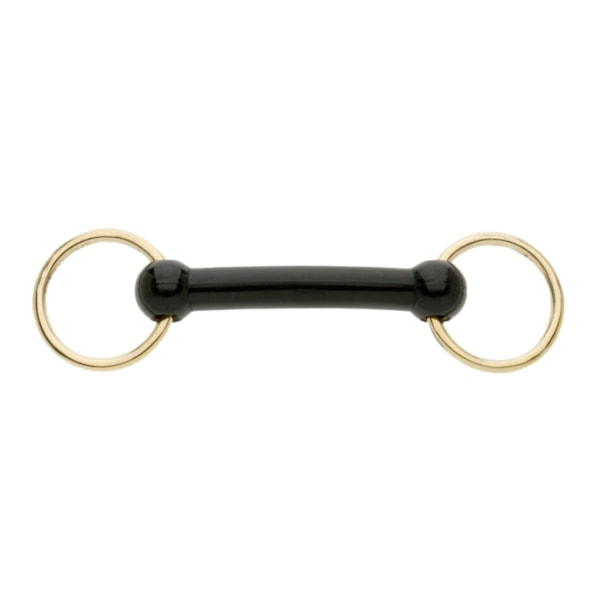 Lorina Nylon Mullen Mouth Brass Ring Bradoon 3in Brass/Svart Brass/Black 3in