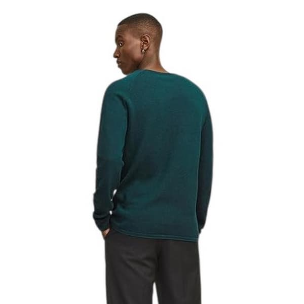 Jack And Jones Herr Texturerad Normal Raglan Tröja L Deep Teal Deep Teal L