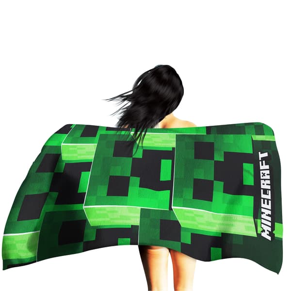 Minecraft Handduk Torn En Storlek Grön Green One Size