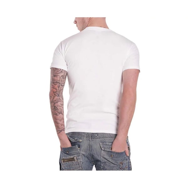 The Rolling Stones Unisex Vuxen 70-talets Vintage Logo T-shirt L Vit White L
