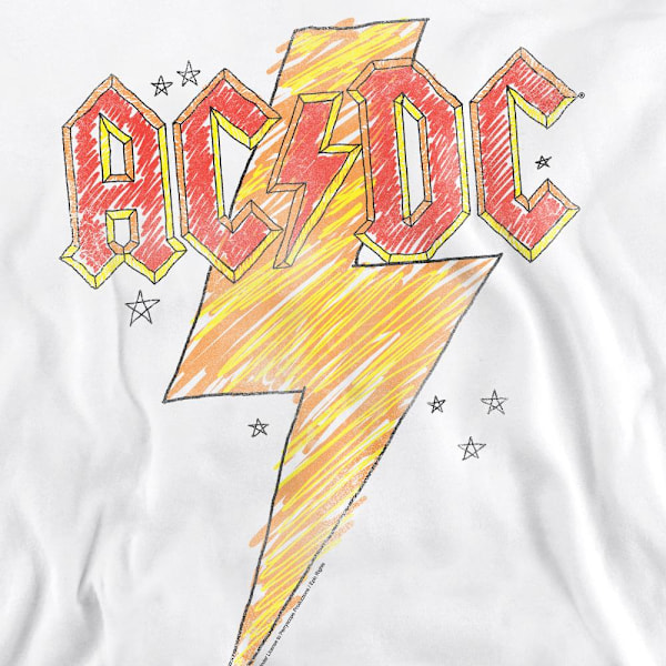 AC/DC Unisex Vuxen Sketch Bolt Sweatshirt L Vit White L