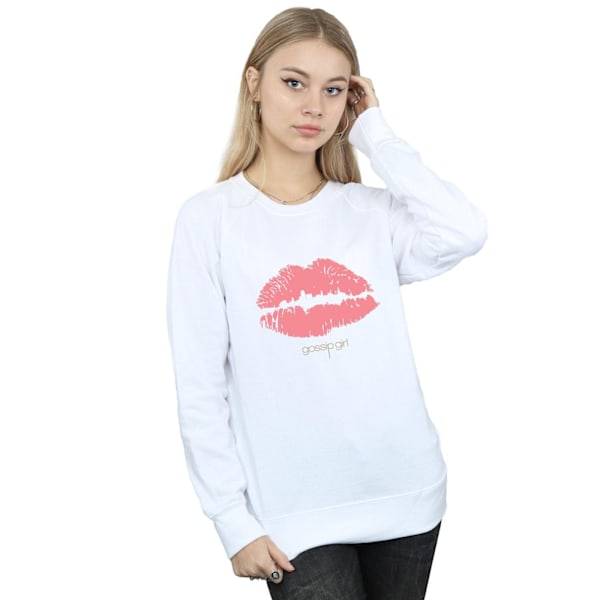 Gossip Girl Dam/Damer Läppar Skyline Sweatshirt L Vit White L