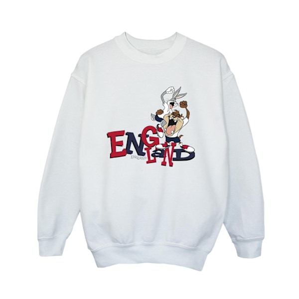 Looney Tunes Boys Bugs & Taz England Sweatshirt 7-8 år Vit White 7-8 Years