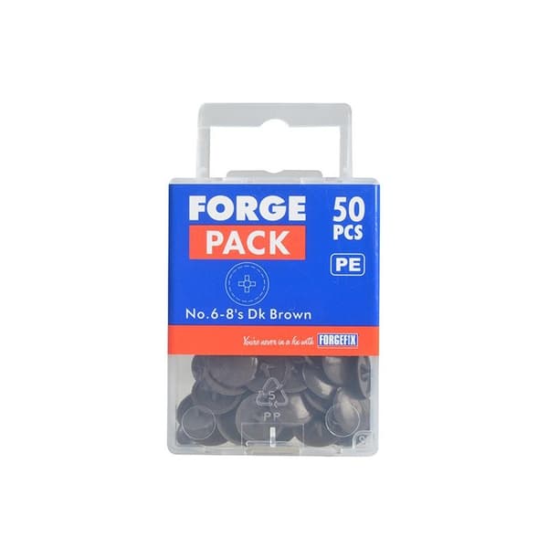 Forgefix Pozi-kompatibelt täcklock mörkbrunt, Forge Pack 50 Mu Multi Colour Dark Brown, Forge Pack 50