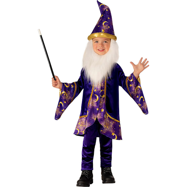 Bristol Novelty Barnkostym för barn/barn Trollkarl 9-10 år Lila Purple 9-10 Years