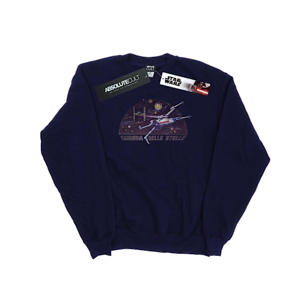 Star Wars Herr Italiensk Titel X-Wing Sweatshirt 3XL Marinblå Navy Blue 3XL