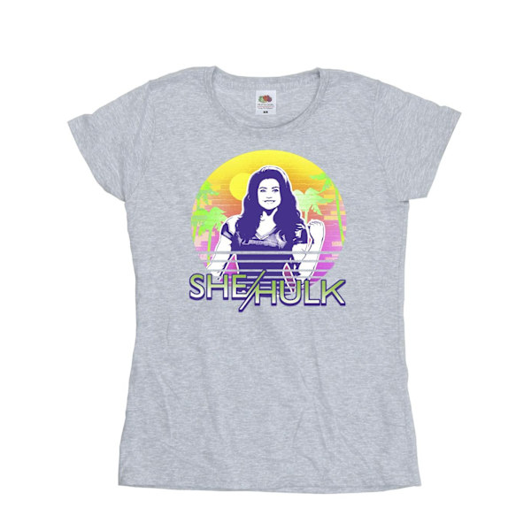Marvel Dam/Kvinnor She-Hulk: Attorney At Law Sunset Smile Bomull T-shirt Sports Grey XL