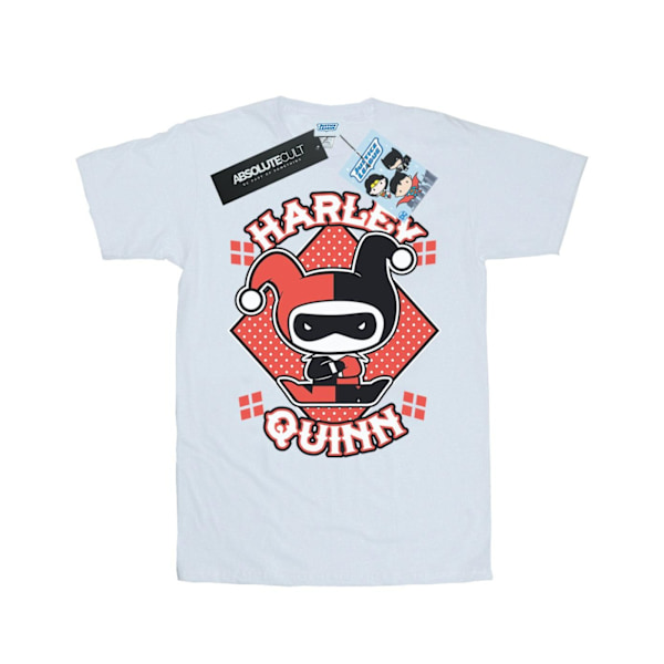 Harley Quinn Dam/Damer Chibi Bomull Boyfriend T-Shirt L Vit White L