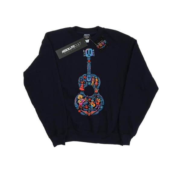Disney Flickor Coco Gitarr Mönster Tröja 12-13 År Marinblå Navy Blue 12-13 Years