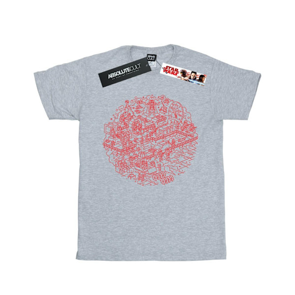Star Wars Dam/Damer Jul Dödsstjärnan Bomull Pojkvän T-shirt Sports Grey L