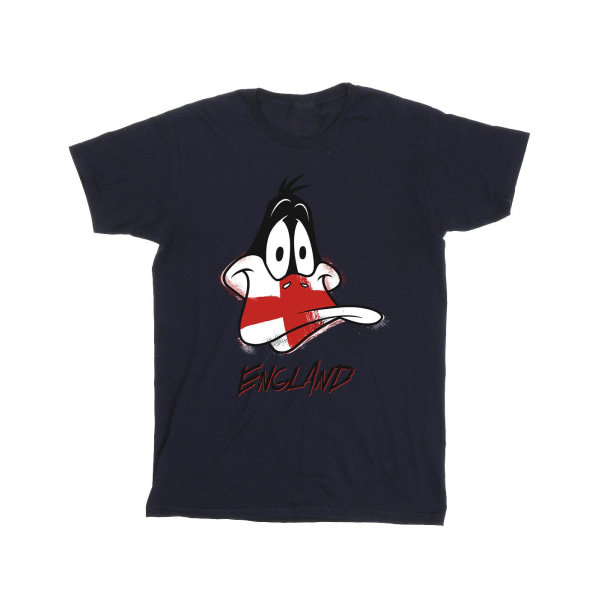 Looney Tunes Boys Daffy England Face T-Shirt 9-11 år Marinblå Navy Blue 9-11 Years