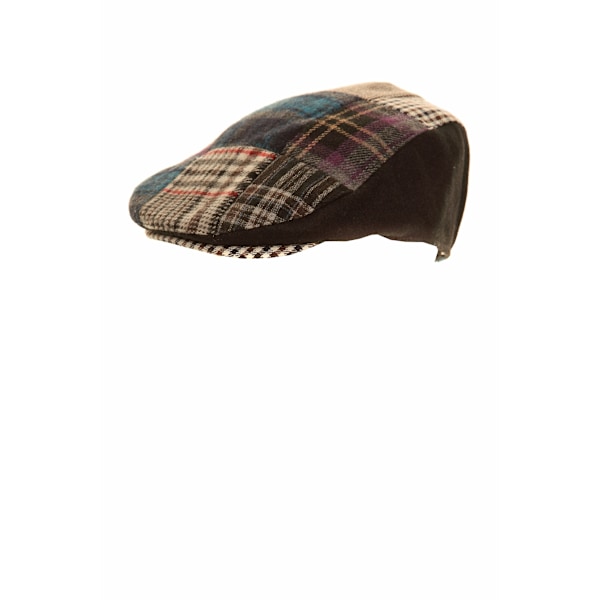 Herr Patchwork Vinter Flat Keps Med Ull 59cm Svart Black 59cm