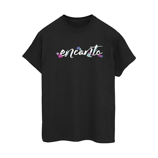 Disney Dam/Kvinnor Encanto Logo Bomull Boyfriend T-Shirt M Svart Black M