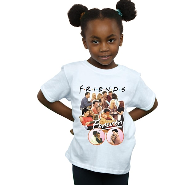 Friends Girls Forever Collage Bomull T-shirt 7-8 år Vit White 7-8 Years