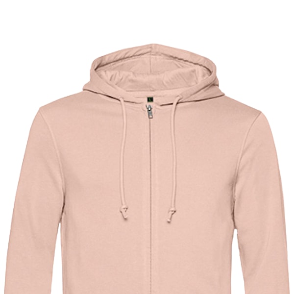 B&C Herr Zippade Hoodie M Mjuk Ros Soft Rose M