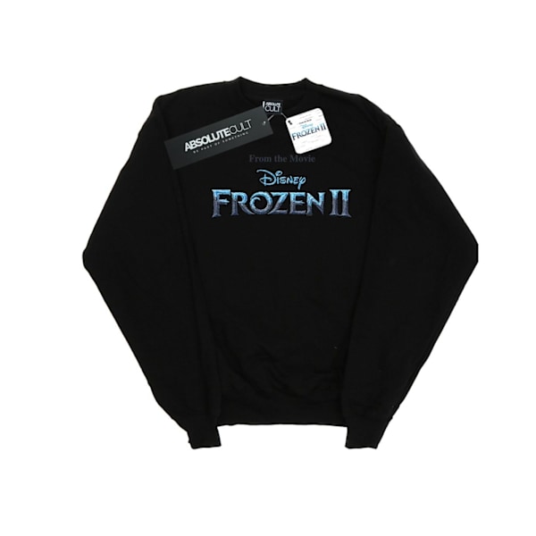 Disney Girls Frozen 2 Filmlogotyp Sweatshirt 3-4 År Svart Black 3-4 Years