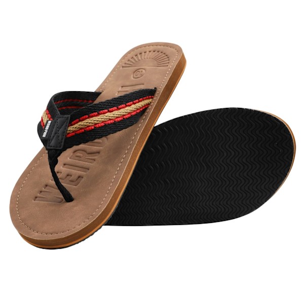 Weird Fish Malham Flip-flops i fuskläder för män, storlek 44.5 Caramel Caramel 10 UK