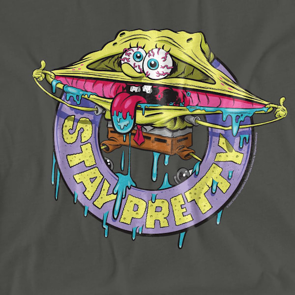 SvampBob Fyrkant Unisex Vuxen Stay Pretty T-Shirt M Kolgrå Charcoal M