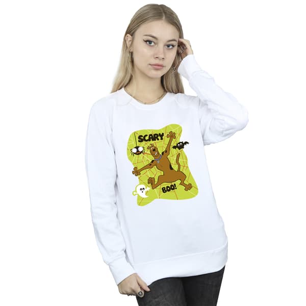 Scooby Doo Dam/Dam Skrämmande Boo! Sweatshirt M Vit White M