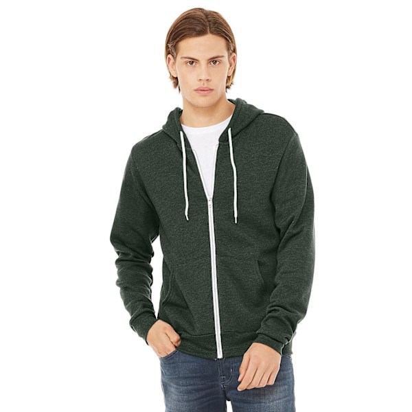 Bella + Canvas Unisex Full Zip Hoodie XS Heather Forest Heather Forest XS