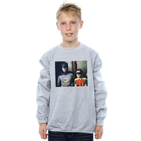 DC Comics Boys Batman TV-serie Dynamic Duo Foto Sweatshirt Sports Grey 12-13 Years